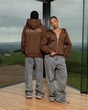 HEAVEN LOGO ZIP HOODIE MOCHA