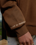 HEAVEN LOGO ZIP HOODIE MOCHA