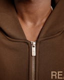 HEAVEN LOGO ZIP HOODIE MOCHA