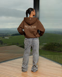 HEAVEN LOGO ZIP HOODIE MOCHA