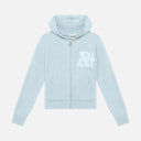 VIVANT KNIT ZIP HOODIE POWDER BLUE